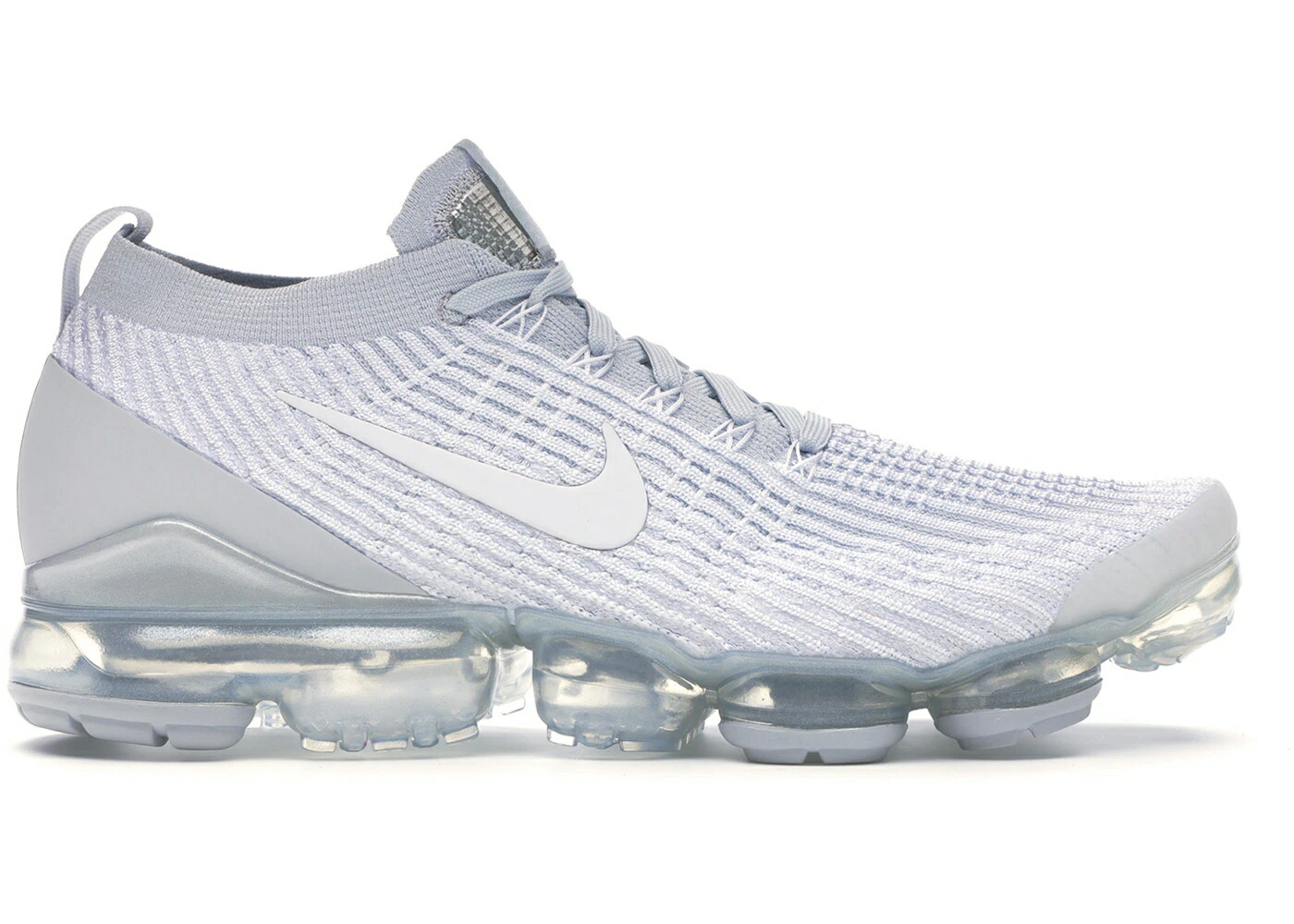 ナイキ フライニット ピュア プラチナム 白色 ホワイト エアヴェイパーマックス WOMEN スニーカー レディース NIKE AIR VAPORMAX FLYKNIT 3 PURE PLATINUM (WOMEN) / WHITE PURE PLATINUM METALLIC