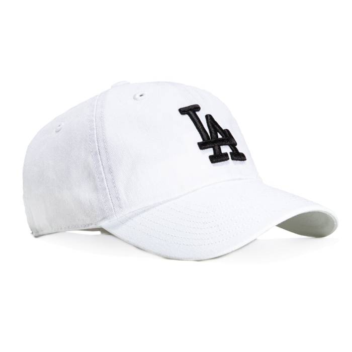 フォーティーセブンブランド 47 Brand 【 Los Angeles Dodgers Cleanup Adjustable Hat Men White / Black 】 ドジャース メンズ 白色 ホワイト 黒色 ブラック