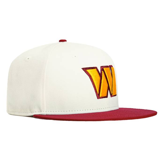 ニューエラ New Era 【 59Fifty Washington Commanders Hat Men White / Cardinal 】 ワシントン メンズ 白色 ホワイト カーディナル