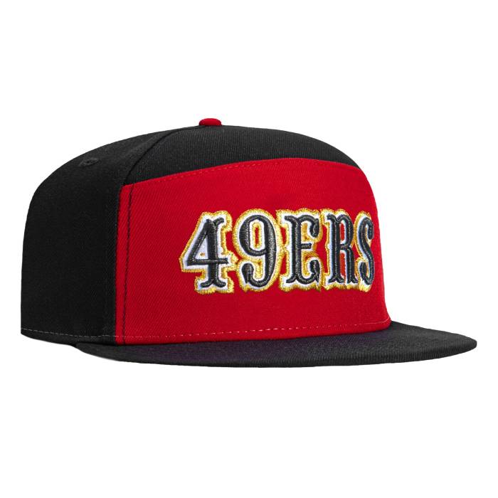 ニューエラ New Era 【 59Fifty Split Panel San Francisco 49Ers Word Hat Men Red / Black 】 フォーティーナイナーズ メンズ Red 赤・レッド 黒色 ブラック｜スニケス
