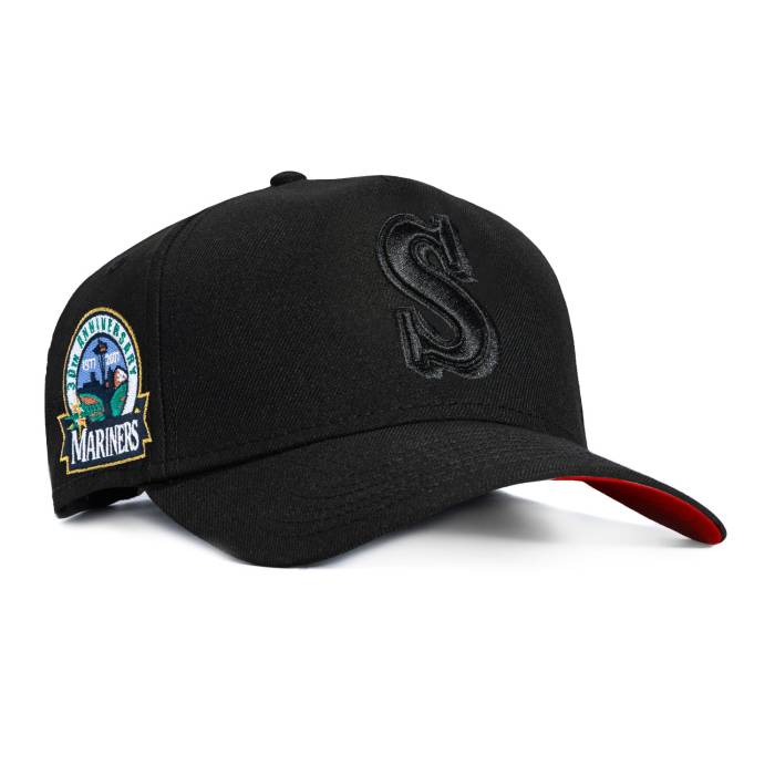 ニューエラ New Era 【 9Forty A-Frame Seattle Mariners 30Th Anniversary Patch Snapback Red Uv Hat Men Black On Black 】 シアトル マリナーズ Snapback スナップバック バッグ Red 赤・レッド メンズ 黒色 ブラック｜スニケス 18,450円