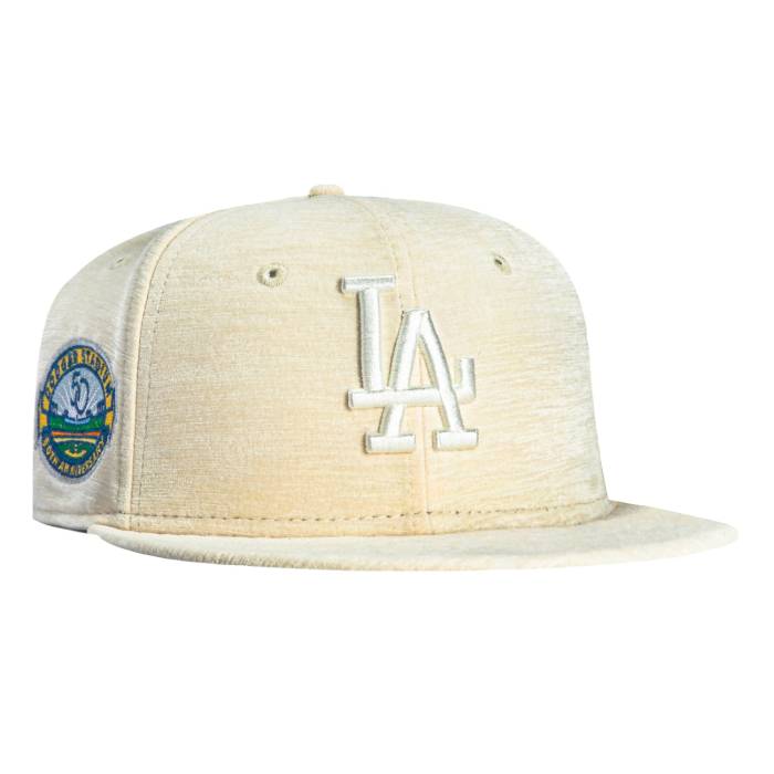 【★百貨店SALE★6/11十二時2時迄】ニュー内鰓 New Era 【 59Fifty Holiday Party Los Angeles Dodgers 50Th Anniversary Stadium Patch Hat Men White 】 ドジャース 競技場 メンズ 白いこと 白いこと