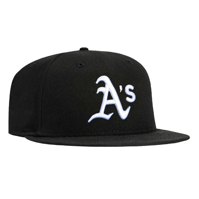 【★百貨店SALE★6/11真夜中2時迄】ニュー内鰓 New Era 【 59Fifty Oakland Athletics Hat Men Black / White 】 オークランド アスレチックス メンズ 黒いこと 黒いこと 白いこと 白いこと