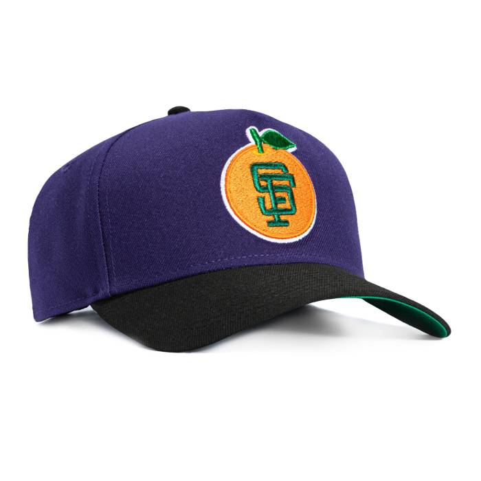 ニューエラ New Era 【 9Forty A-Frame San Francisco Giants Orange Snapback Hat Men Purple / Black 】 ジャイアンツ orange 橙・オレンジ Snapback スナップバック バッグ メンズ Purple 紫・パープル 黒色 ブラック｜スニケス
