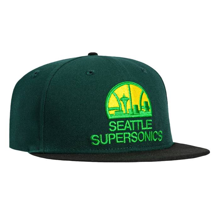 【★百貨店SALE★6/11真夜中2時迄】ニュー内鰓 New Era 【 59Fifty Seattle Sonics 1975 Hat Men Green / Black 】 シアトル メンズ green 緑・緑であること 黒いこと 黒いこと