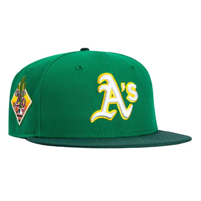 【★百貨店SALE★6/11真夜中2時迄】ニュー内鰓 New Era 【 59Fifty Oakland Athletics 2026 Arizona Spring Training Patch Hat Men Kelly Green / Green 】 オークランド アスレチックス アリゾナ Spring 春月 形づくる メンズ green 緑・緑であること