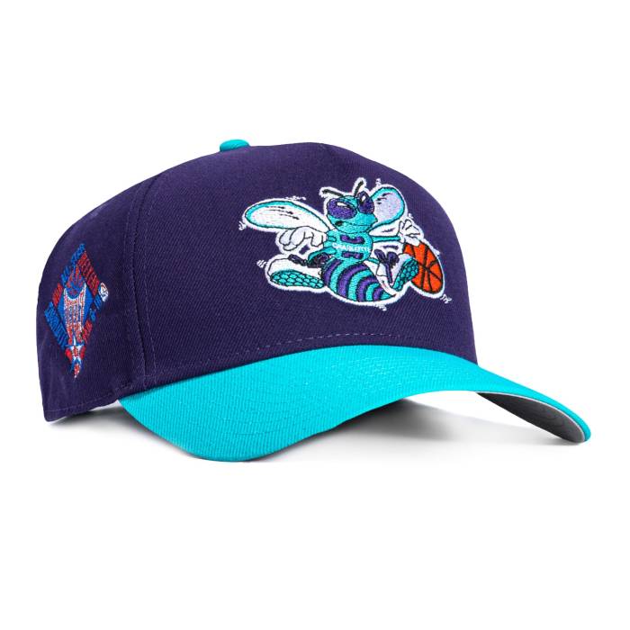 ニューエラ New Era 【 9Forty A-Frame Charlotte Hornets 1991 All Star Game Patch Snapback Hat Men Purple / Teal 】 シャーロット ホーネッツ Game ゲーム Snapback スナップバック バッグ メンズ Purple 紫・パープル｜スニケス