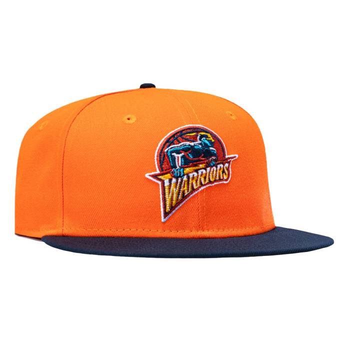 【★百貨店SALE★6/11真夜中2時迄】ニュー内鰓 New Era 【 59Fifty Golden State Warriors 1997 Hat Men Orange / Navy 】 State 滑るゲーム盤 ウォリアーズ メンズ orange 橙・オレンジ色 紺色 米国海軍