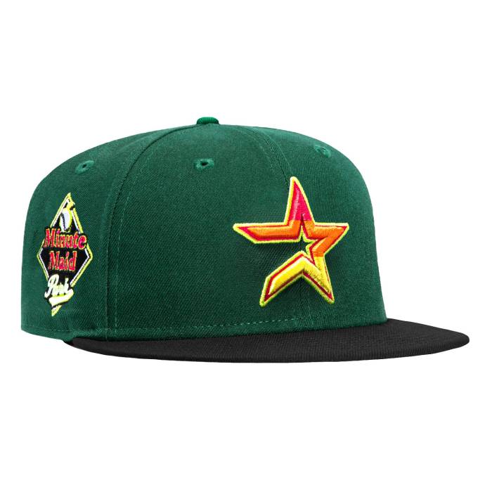 【★百貨店SALE★6/11真夜中2時迄】ニュー内鰓 New Era 【 59Fifty Citrus Houston Astros Minute Maid Park Patch Hat Men Green / Black 】 ヒューストン アストロズ 運動場 メンズ green 緑・緑であること 黒いこと 黒いこと