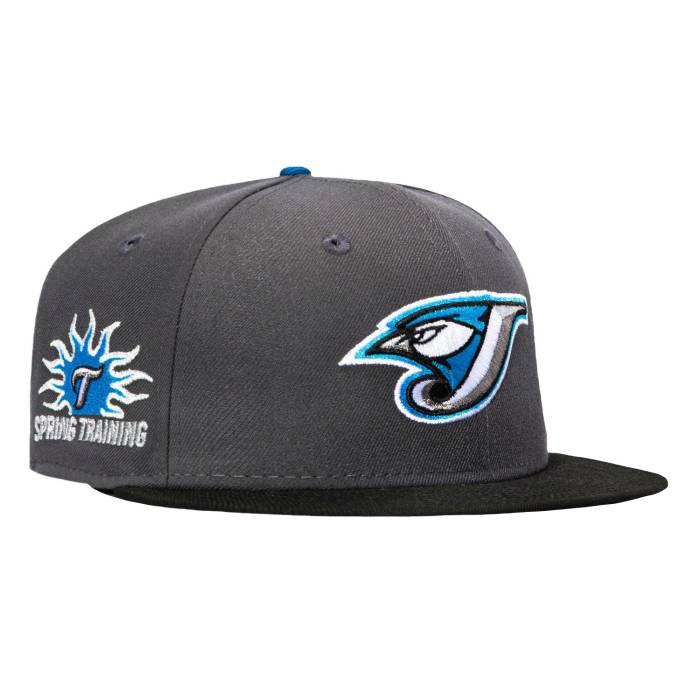 【★百貨店SALE★6/11真夜中2時迄】ニュー内鰓 New Era 【 59Fifty Toronto Blue Jays Spring Training Patch 2004 Hat Men Graphite / Black 】 トロント 青碧 青碧 Spring 春月 形づくる メンズ 黒いこと 黒いこと