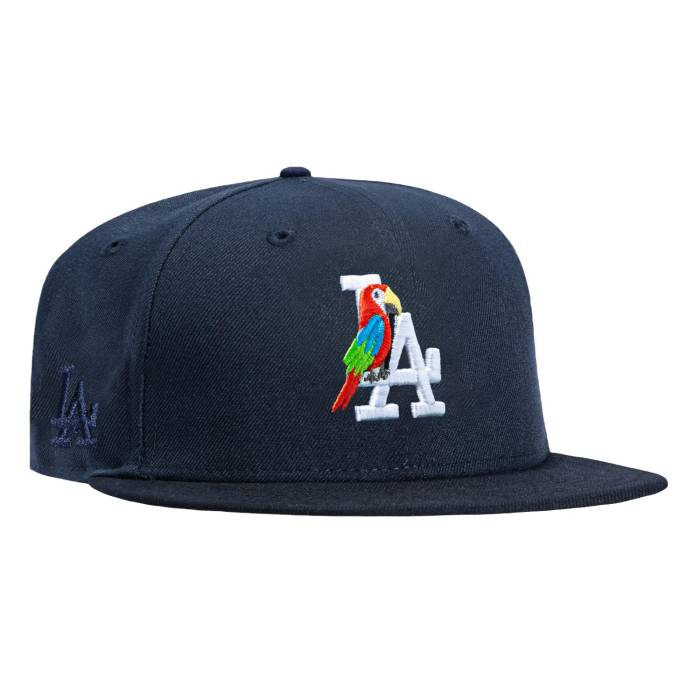 【★百貨店SALE★6/11真夜中2時迄】ニュー内鰓 New Era 【 59Fifty Los Angeles Dodgers Logo Patch Perico Hat Men Navy / Black 】 ドジャース ロゴタイプ メンズ 紺色 米国海軍 黒いこと 黒いこと