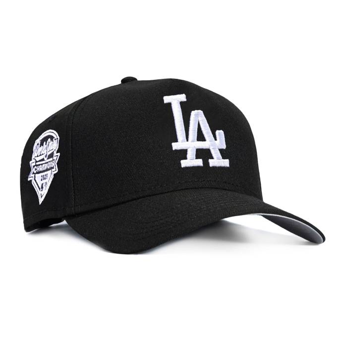ニューエラ New Era 【 9Forty A-Frame Los Angeles Dodgers 2025 World Series Champions Patch Snapback Hat Men Black / White 】 ドジャース シリーズ Snapback スナップバック バッグ メンズ 黒色 ブラック 白色 ホワイト|スニケス