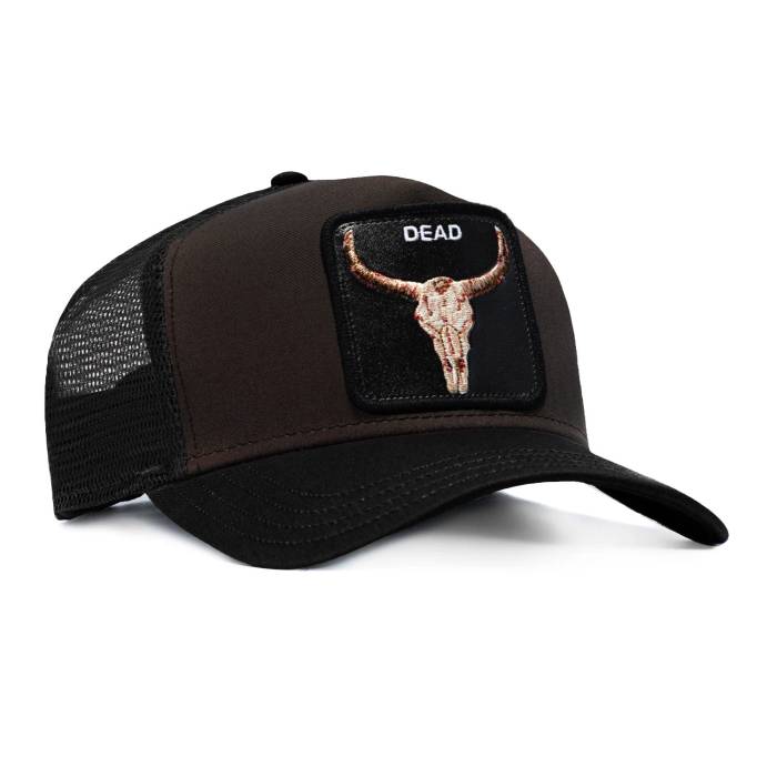 Goorin Bros 【 Dead Skull Adjustable Snapback Trucker Hat Men Brown / Black 】 Snapback スナップバック バッグ トラッカー メンズ 茶色 ブラウン 黒色 ブラック