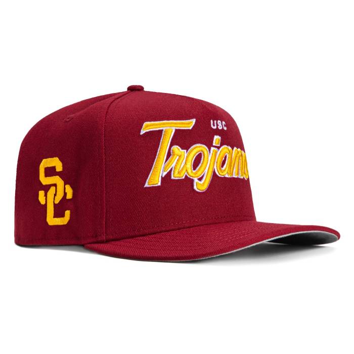 ニューエラ New Era 【 9Fifty A-Frame Usc Trojans Logo Patch Script Snapback Hat Men Maroon 】 サウスカルフォルニア トロージャンズ ロゴ スクリプト Snapback スナップバック バッグ メンズ マルーン｜スニケス