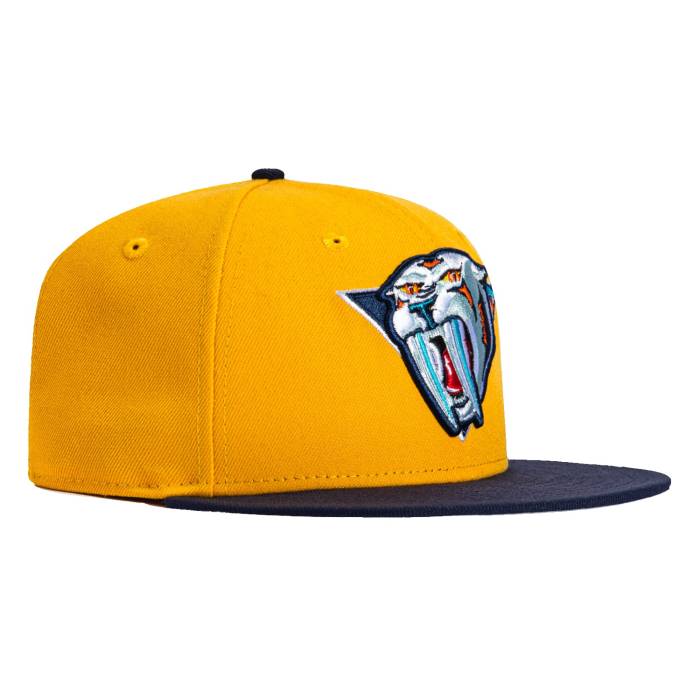 ニューエラ New Era 【 59Fifty Nashville Predators Hat Men Gold / Light Navy 】 ナッシュビル プレデターズ メンズ ゴールド 紺色 ネイビー|スニケス