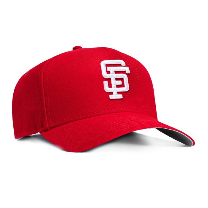 ニュー内鰓 New Era 【 9Forty A-Frame San Francisco Giants Snapback Hat Men Red / White 】 ジャイアンツ Snapback スナップバック 御徒面子 メンズ Red 赤・赤いこと 白いこと 白いこと