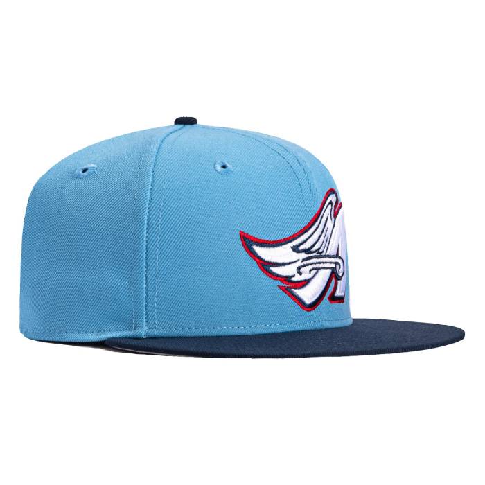 ニューエラ New Era 【 59Fifty Los Angeles Angels 1997 Hat Men Light Blue / Navy 】 angels エンジェルス メンズ 青色 ブルー 紺色 ネイビー｜スニケス