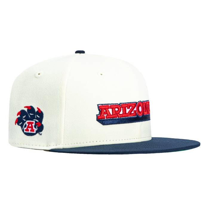 ニューエラ New Era 【 59Fifty Arizona Wildcats Logo Patch Skyline Word Hat Men White / Navy 】 アリゾナ ワイルドキャッツ ロゴ メンズ 白色 ホワイト 紺色 ネイビー｜スニケス 15,300円