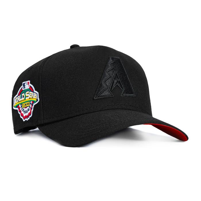 ニューエラ New Era 【 9Forty A-Frame Arizona Diamondbacks 2001 World Series Patch A Snapback Red Uv Hat Men Black On Black 】 アリゾナ ダイヤモンドバックス シリーズ Snapback スナップバック バッグ Red 赤・レッド メ|スニケス