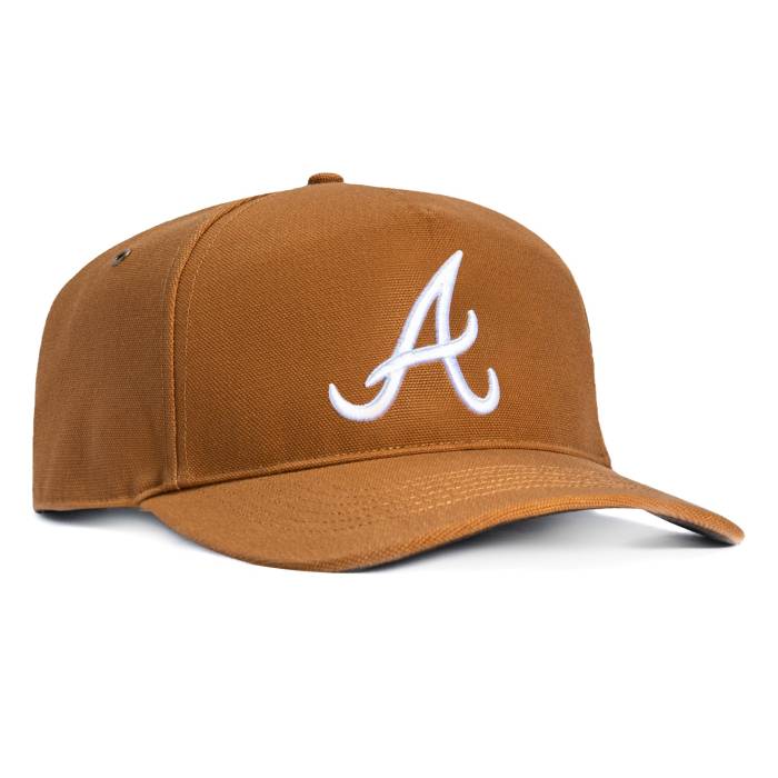 フォーティーセブンブランド 47 Brand 【 X Carhartt Atlanta Braves Hitch Adjustable Snapback Hat Men Brown 】 ジョージアの州都 ブレーブス Snapback スナップバック 御徒面子 メンズ 赤銅色 赤銅色
