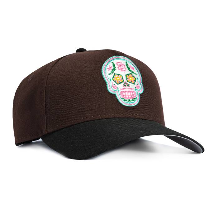 ニューエラ New Era 【 9Forty A-Frame San Diego Padres Sugar Skull Snapback Hat Men Brown / Black 】 パドレス Snapback スナップバック バッグ メンズ 茶色 ブラウン 黒色 ブラック|スニケス