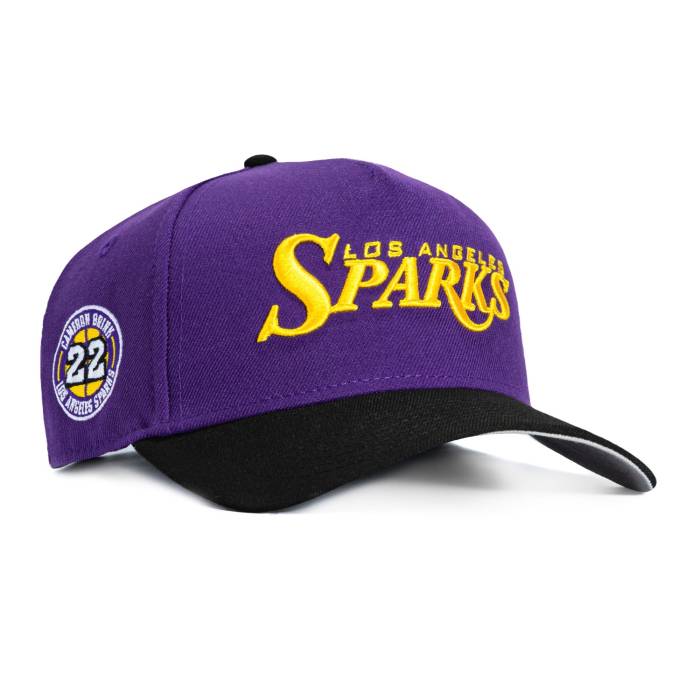 ニューエラ New Era 【 9Forty A-Frame Los Angeles Sparks Cameron Brink 22 Circle Patch Snapback Hat Men Purple / Black 】 Snapback スナップバック バッグ メンズ Purple 紫・パープル 黒色 ブラック｜スニケス