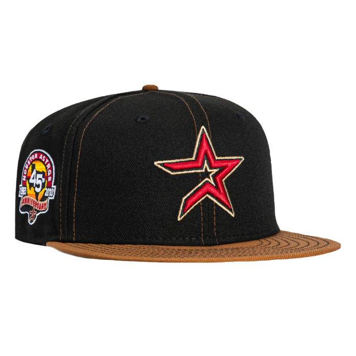 ニューエラ New Era 【 59Fifty Toasted Peanut Houston Astros 45Th Anniversary Patch 2000 Contrast Stitch Hat Men Black / Khaki 】 ヒューストン アストロズ メンズ 黒色 ブラック カーキ｜スニケス
