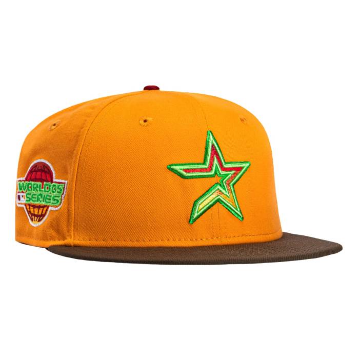 ニューエラ New Era 【 59Fifty Houston Astros 2005 World Series Patch 2000 Gradient Brick Uv Hat Men Light Orange / Brown 】 ヒューストン アストロズ シリーズ メンズ orange 橙・オレンジ 茶色 ブラウン｜スニケス