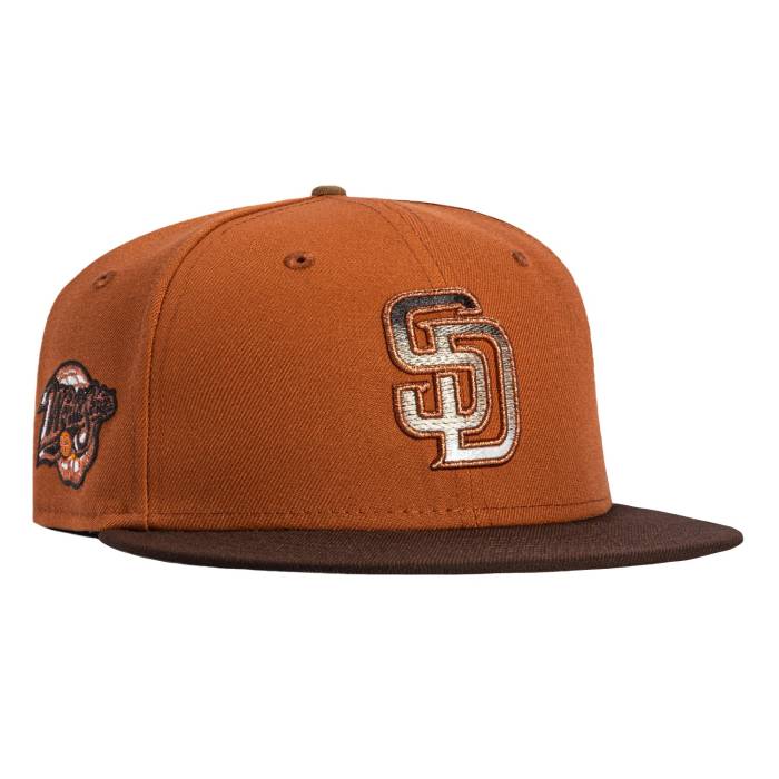 ニューエラ New Era 【 59Fifty Sepia San Diego Padres 1998 World Series Patch Gradient Hat Men Khaki / Brown 】 パドレス シリーズ メンズ カーキ 茶色 ブラウン｜スニケス