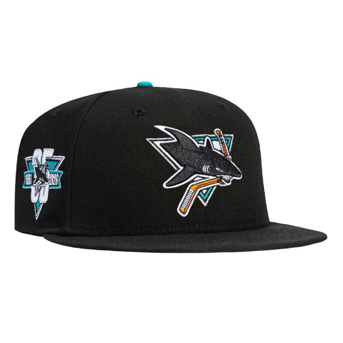 ニュー内鰓 New Era 【 59Fifty San Jose Sharks 35Th Anniversary Patch Hat Men Black 】 シャークス メンズ 黒いこと 黒いこと