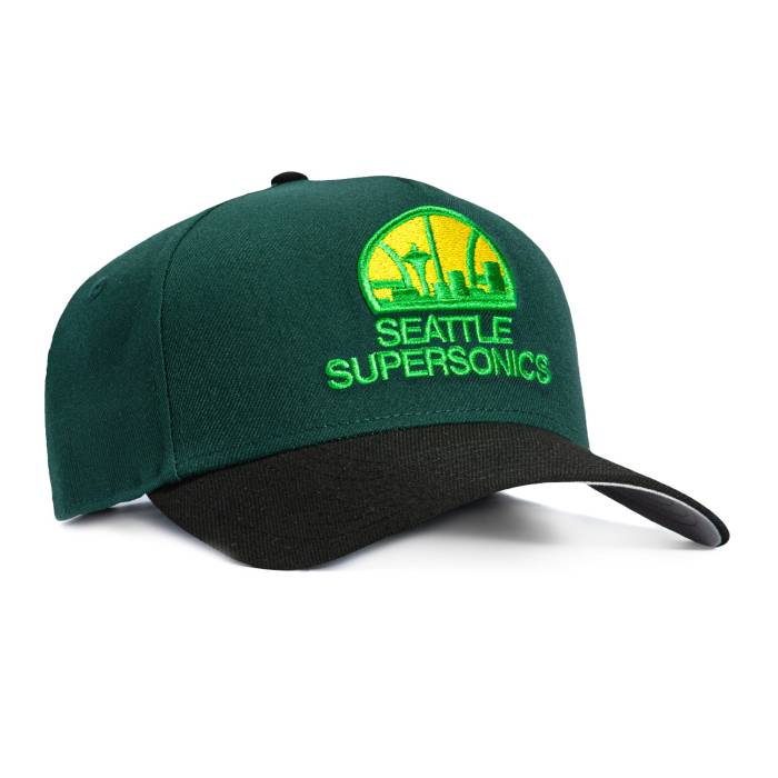 ニュー内鰓 New Era 【 9Forty A-Frame Seattle Sonics 1975 Snapback Hat Men Green / Black 】 シアトル Snapback スナップバック 御徒面子 メンズ green 緑・緑であること 黒いこと 黒いこと