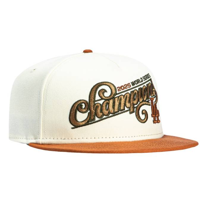 ニューエラ New Era 【 9Fifty A-Frame Los Angeles Dodgers 2025 World Series Champions Snapback Hat Men Stone / Brown 】 ドジャース シリーズ Snapback スナップバック バッグ メンズ 茶色 ブラウン|スニケス