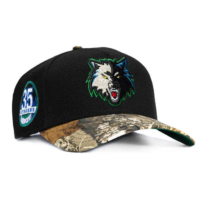 ニューエラ New Era 【 9Forty A-Frame Minnesota Timberwolves 35Th Anniversary Patch Snapback Hat Men Black / Real Tree Camo 】 ミネソタ ティンバーウルブズ Snapback スナップバック バッグ メンズ 黒色 ブラック レアル|スニケス