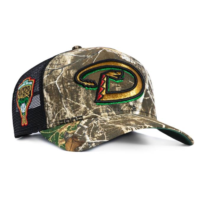 ニュー内鰓 New Era 【 9Forty A-Frame Arizona Diamondbacks Inaugural Patch Snapback Rail D Hat Men Real Tree Camo / Black 】 アリゾナ 金剛石バックス Snapback スナップバック 御徒面子 メンズ レアル 間鴨柄 黒いこと