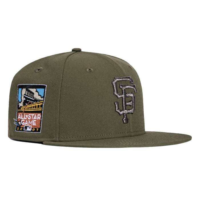 ニューエラ New Era 【 59Fifty San Francisco Giants 2007 All Star Game Patch Hat Men Olive 】 ジャイアンツ Game ゲーム メンズ olive オリーブ｜スニケス