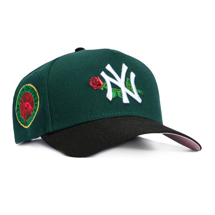 ニューエラ New Era 【 9Forty A-Frame Valentine\'s Day New York Yankees 1949 World Series Patch Snapback Rose Hat Men Green / Black 】 ヤンキース シリーズ Snapback スナップバック バッグ Rose ローズ メンズ green 緑・グリ|スニケス