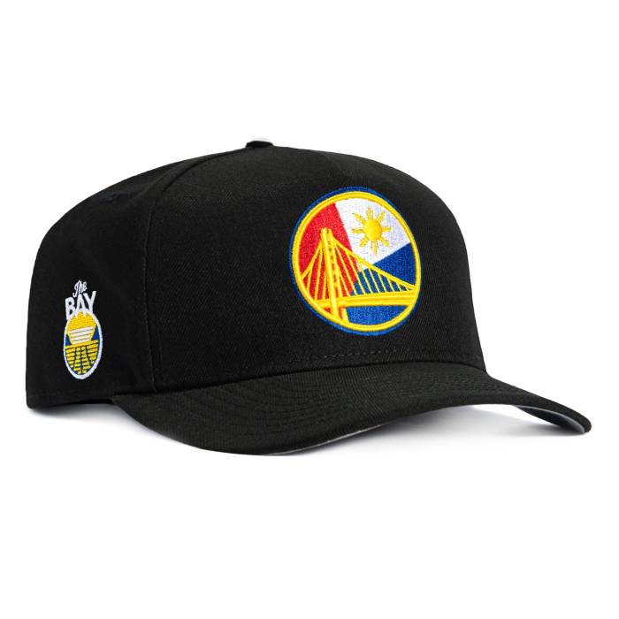 ニュー内鰓 New Era 【 9Fifty A-Frame Golden State Warriors The Bay Patch Filipino Flag Snapback Hat Men Black 】 State 滑るゲーム盤 ウォリアーズ Snapback スナップバック 御徒面子 メンズ 黒いこと 黒いこと