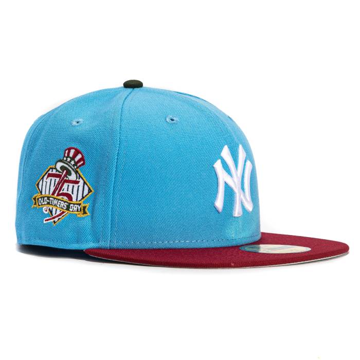 ニューエラ New Era 【 59Fifty New York Yankees Old Timers Day 75Th Anniversary Patch Hat Men Light Blue / Cardinal 】 ヤンキース メンズ 青色 ブルー カーディナル|スニケス