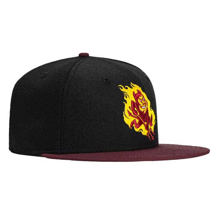 ニューエラ New Era 【 59Fifty Arizona State Sun Devils Sparky Flame Hat Men Black / Maroon 】 アリゾナ State スケートボード デビルス メンズ 黒色 ブラック マルーン 15,096円
