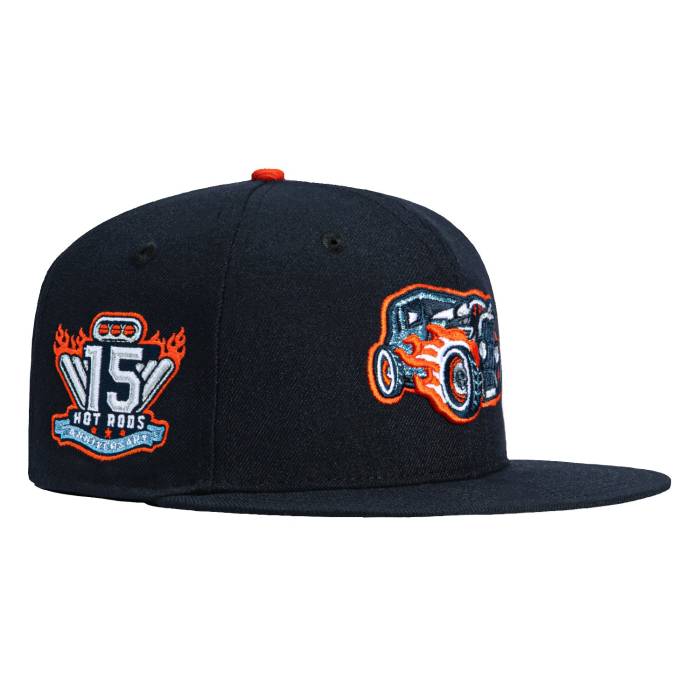 ニューエラ New Era 【 59Fifty Bowling Green Hot Rods 15Th Anniversary Patch Hat Men Navy 】 green 緑・グリーン メンズ 紺色 ネイビー