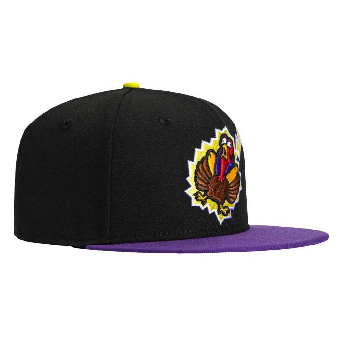 ニューエラ New Era 【 59Fifty Hartford Yard Goats Thunder Chickens Hat Men Black / Purple 】 ヤード サンダー メンズ 黒色 ブラック Purple 紫・パープル