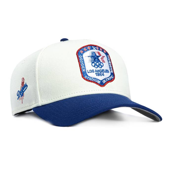 ニューエラ New Era 【 9Forty A-Frame Los Angeles Dodgers Logo Patch 1984 Olympic Stadium Snapback Hat Men White / Royal 】 ドジャース ロゴ オリンピック スタジアム Snapback スナップバック バッグ メンズ 白色 ホワイ|スニケス