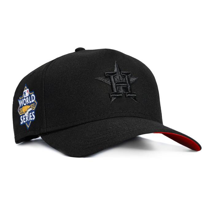 ニューエラ New Era 【 9Forty A-Frame Houston Astros 2022 World Series Patch Snapback Red Uv Hat Men Black On Black 】 ヒューストン アストロズ シリーズ Snapback スナップバック バッグ Red 赤・レッド メンズ 黒色 ブ|スニケス