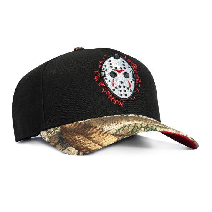ニュー内鰓 New Era 【 9Forty A-Frame Friday The 13Th Snapback Hat Men Black / Real Tree Camo 】 Snapback スナップバック 御徒面子 メンズ 黒いこと 黒いこと レアル 間鴨柄