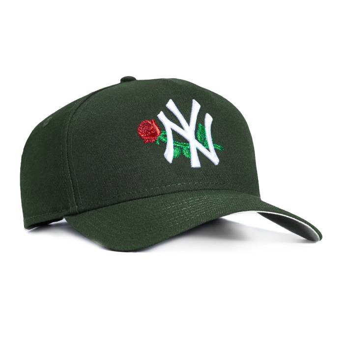 ニューエラ New Era 【 9Forty A-Frame New York Yankees Rose Snapback Hat Men Green 】 ヤンキース Rose ローズ Snapback スナップバック バッグ メンズ green 緑・グリーン｜スニケス