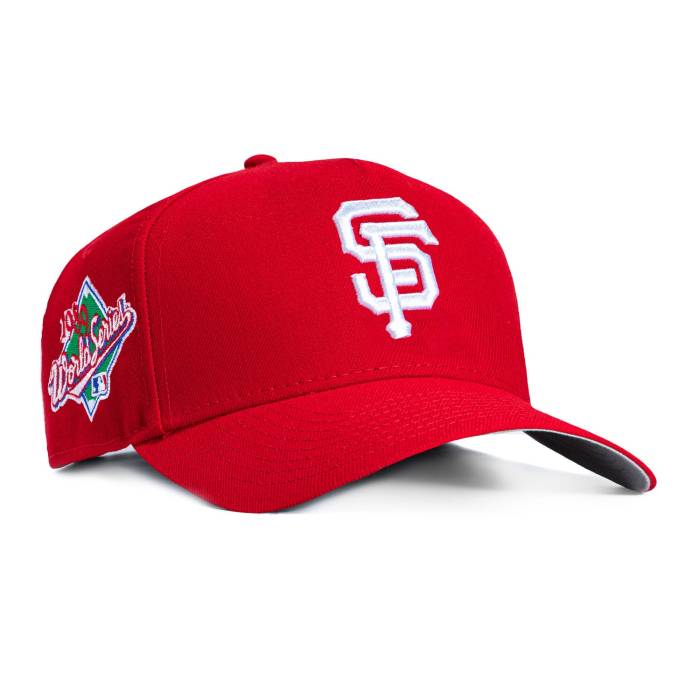 ニューエラ New Era 【 9Forty A-Frame San Francisco Giants 1989 World Series Patch Snapback Hat Men Red / White 】 ジャイアンツ シリーズ Snapback スナップバック バッグ メンズ Red 赤・レッド 白色 ホワイト