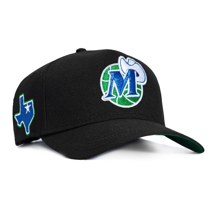 ニューエラ New Era 【 9Forty A-Frame Black Dome Dallas Mavericks Logo Patch 1980 Snapback Hat Men Black 】 黒色 ブラック ダラス マーベリックス ロゴ Snapback スナップバック バッグ メンズ 黒色 ブラック|スニケス