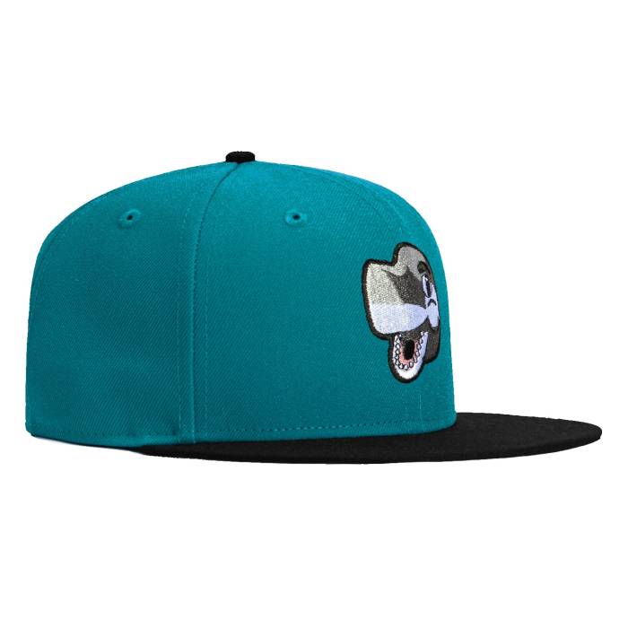 ニューエラ New Era 【 59Fifty Mascot San Jose Sharks Sj Sharkie Hat Men Teal / Black 】 シャークス メンズ 黒色 ブラック