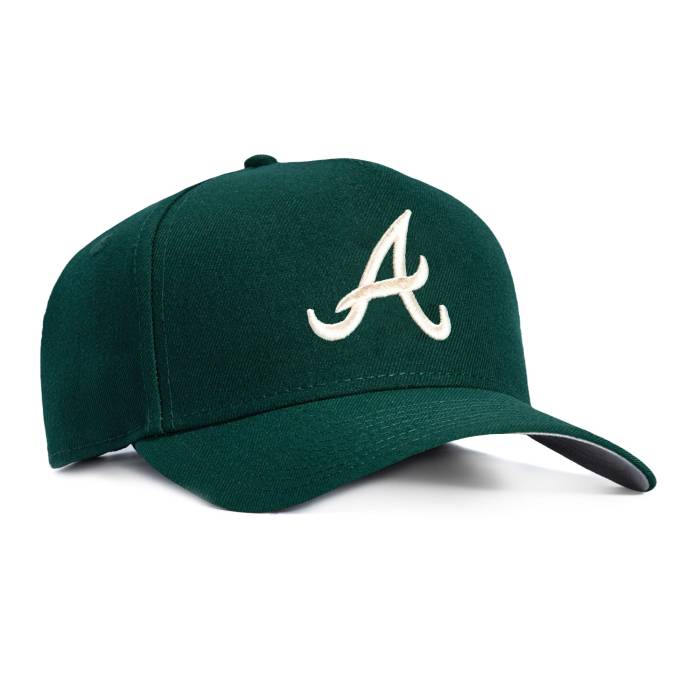 ニュー内鰓 New Era 【 9Forty A-Frame Atlanta Braves Snapback Hat Men Green / Ivy 】 ジョージアの州都 ブレーブス Snapback スナップバック 御徒面子 メンズ green 緑・緑であること