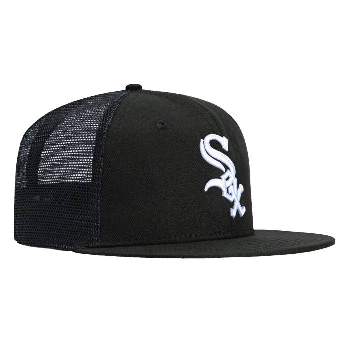 ニューエラ New Era 【 59Fifty Chicago White Sox Trucker Hat Men Black / White 】 シカゴ 白色 ホワイト トラッカー メンズ 黒色 ブラック 白色 ホワイト